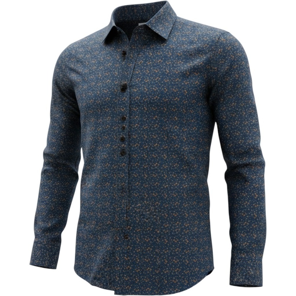NWT Bar III Men's Slim Fit Stretch Floral Dress Shirt L 16-16.5 34-35 MSRP $65